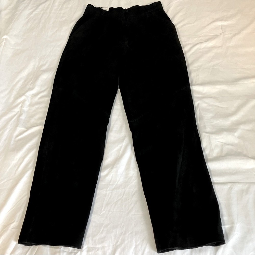 Cedars Vintage Black leather/swede pants size 8